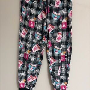 Secret Treasures women’s Pajama Bottoms with Snowman and Mug Pattern size XL